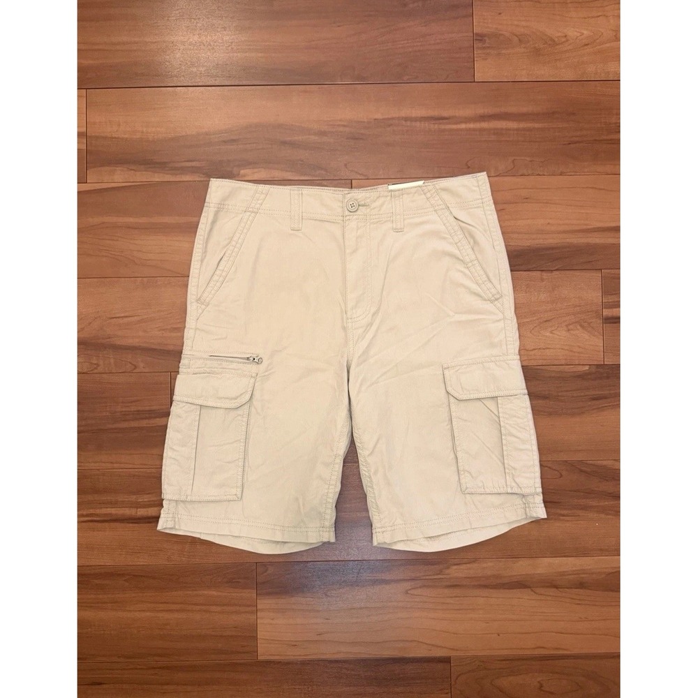 Sonoma Life Style Zipper Cargo Shorts Beige $48 MSRP Men's Size 34 / 10" Inseam